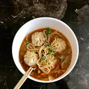 Veg Momo & Noodles Soup