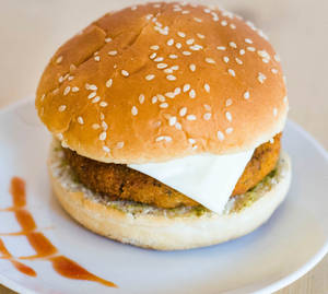 Aloo Tikki Cheese Burger