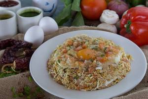 Rice Bhurji With Masala Half Fry(3 Eggs)