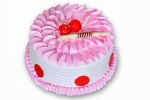 Eggless Strawberry Fruit Cake [ 450 Grams ]