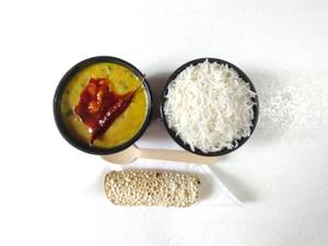 Dal Tadka With Steamed Rice