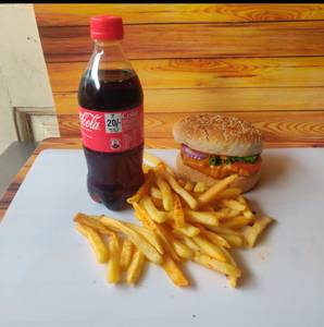 Mc Allo Tikki Burger+peri Peri Friesh+coke250ml