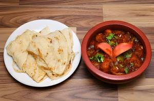 Parotta (3) + Half Gobi Manchurian