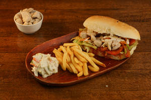 Hashtag Chicken Sandwich With Fries