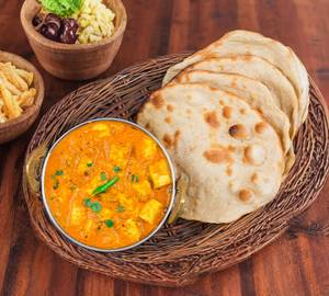 Kadhai Paneer +4 Tawa Butter Roti +salad.