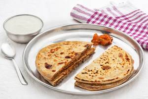 Aloo Paratha With Curd And Achar [2 Pieces]                                                                                                                                   