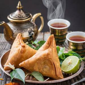 2 Punjabi Samosa & 2 Tea Combo