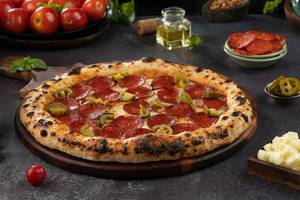 Naples Express Pepperoni(pork) Pizza with Jalapeno (4 Slice)