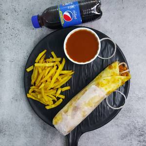 Mix Veg Roll + French Fries + Ice Tea (250 Ml) Or Pepsi (250 Ml)
