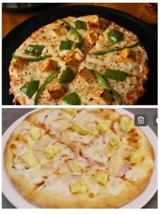 2 Pizza (medium 6 Slice)onion Paneer Pizza + Capsicum Paneer Pizza