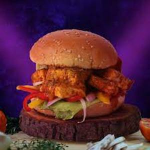 Thekas paneer tikka burger