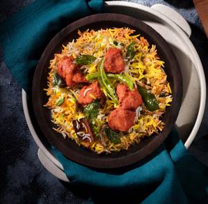 Veg Briyani + Gobi 65    
