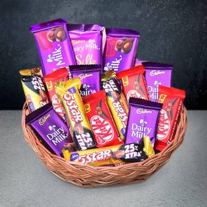 Chocolate Spring Box-4 Dairy Milk ,4 Kitkat,4 Five Star, 2 Silk .2 Fruit And Nut