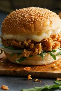 Indiana fried chicken cheese burger