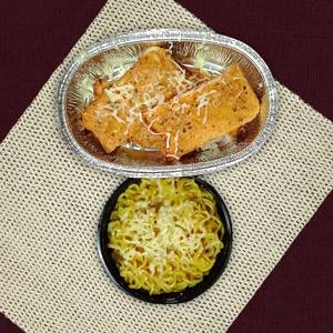 Cheese Maggi + Cheese Garlic Bread