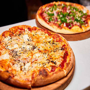 Peppy Paneer Pizza + Maragrita Pizza