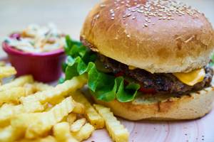 Veg Burger & Fries Combo
