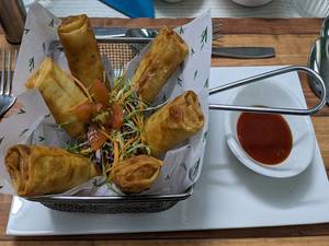 Chili Paneer Spring Rolls