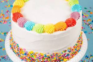 Colorful Rainbow Vanilla Cake (500 gms)