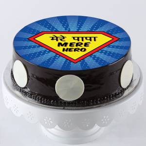 Mere Papa Mere Hero Photo Cake Chocolate [500 Grams]