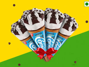 Cornetto Choco Vanilla Ice Cream [4 Pieces]