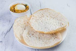 Appam[3 Pieces] With Egg Roast