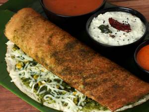 Cheese Corn Palak Dosa