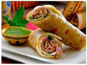 Chicken Seekh Kathi Roll.