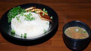 Japanese Tofu Donburi Rice With Miso