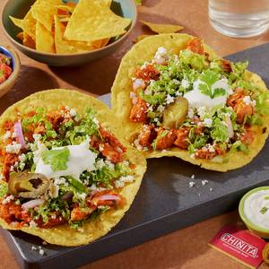 Chicken Tinga Tostadas (Spicy)