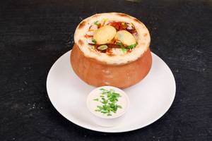 Egg Briyani Served with Raita