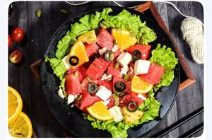 Watermelon Salad With Cottage Cheese 