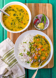 Yellow Dal With Jeera Rice