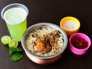 Chicken Biriyani + Fresh Lime