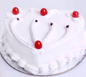 Choco Vanilla Heart Shape Cake