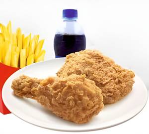 (2 Pcs) Crispy Chicken + French Fries + Pepsi (250ml)