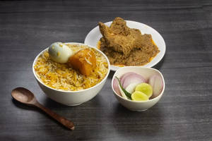 Egg Biryani with Mutton Chaap [1 Piece]