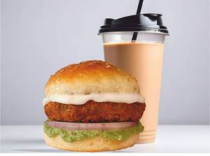 Classic Burger + Cold Coffee