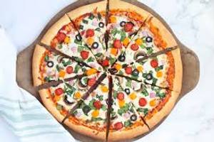 Veg health eats pizza