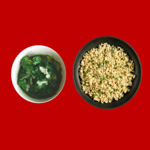 Keto Palak Chicken + Cauliflower Rice