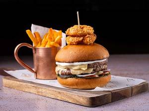 Smoke House Double Tenderloin & Cheese Burger