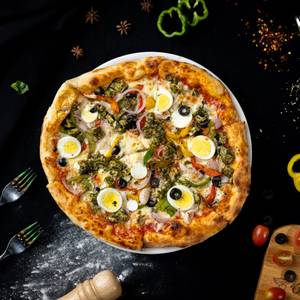 9" Pesto Chicken & Egg Pizza