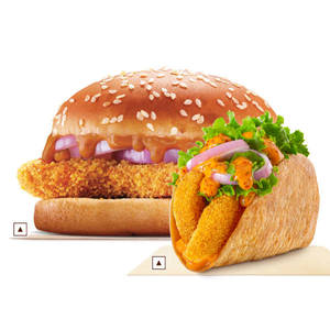 Chicken Makhani Burst Burger+Chicken Taco.