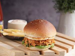 Pulled Peri Peri Chicken Burger
