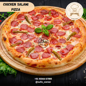 Chicken Salami Pizza [8 Inches]