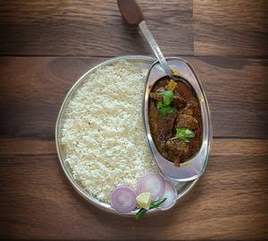 Mutton Stew Jeera Rice Thali