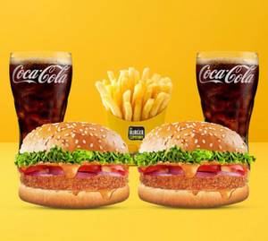 2 Tandoori Chicken Burger + Salted Fries + 2  Pepsi (250Ml)