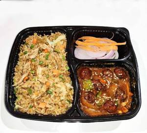 Fried Rice + Veg Manchurian