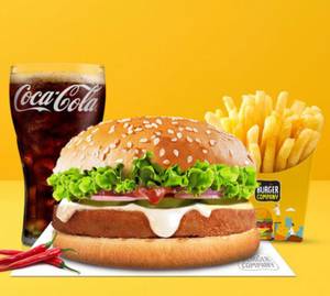Veggie Supreme Jalepeno Burger + Salted Fries + Pepsi (250Ml)
