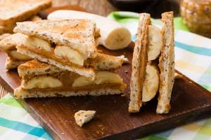 Banana Peanut Butter Sandwich